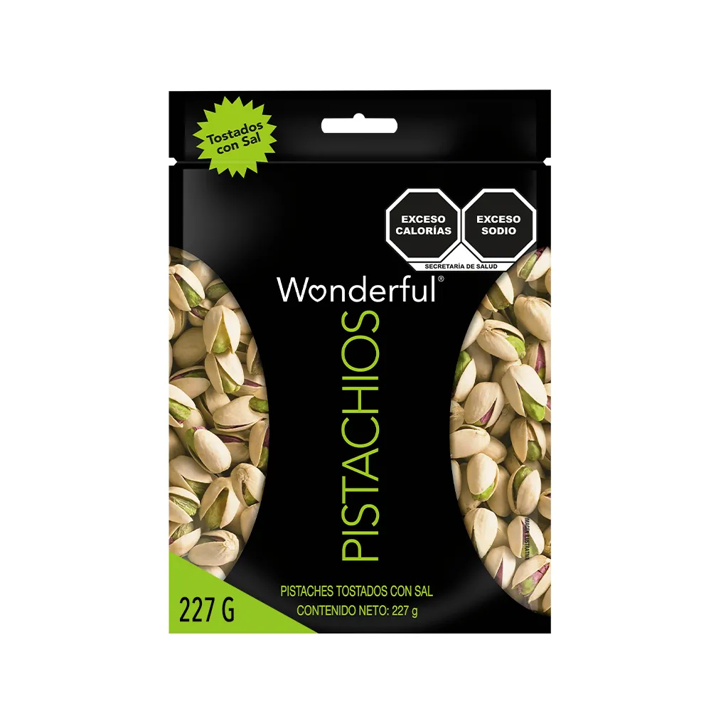 Pistache con Cáscara Tostado Y Salado Wonderful 227 g