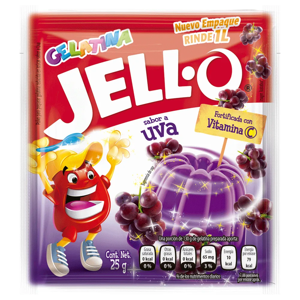 Gelatina Uva Jell-O 25 Gr