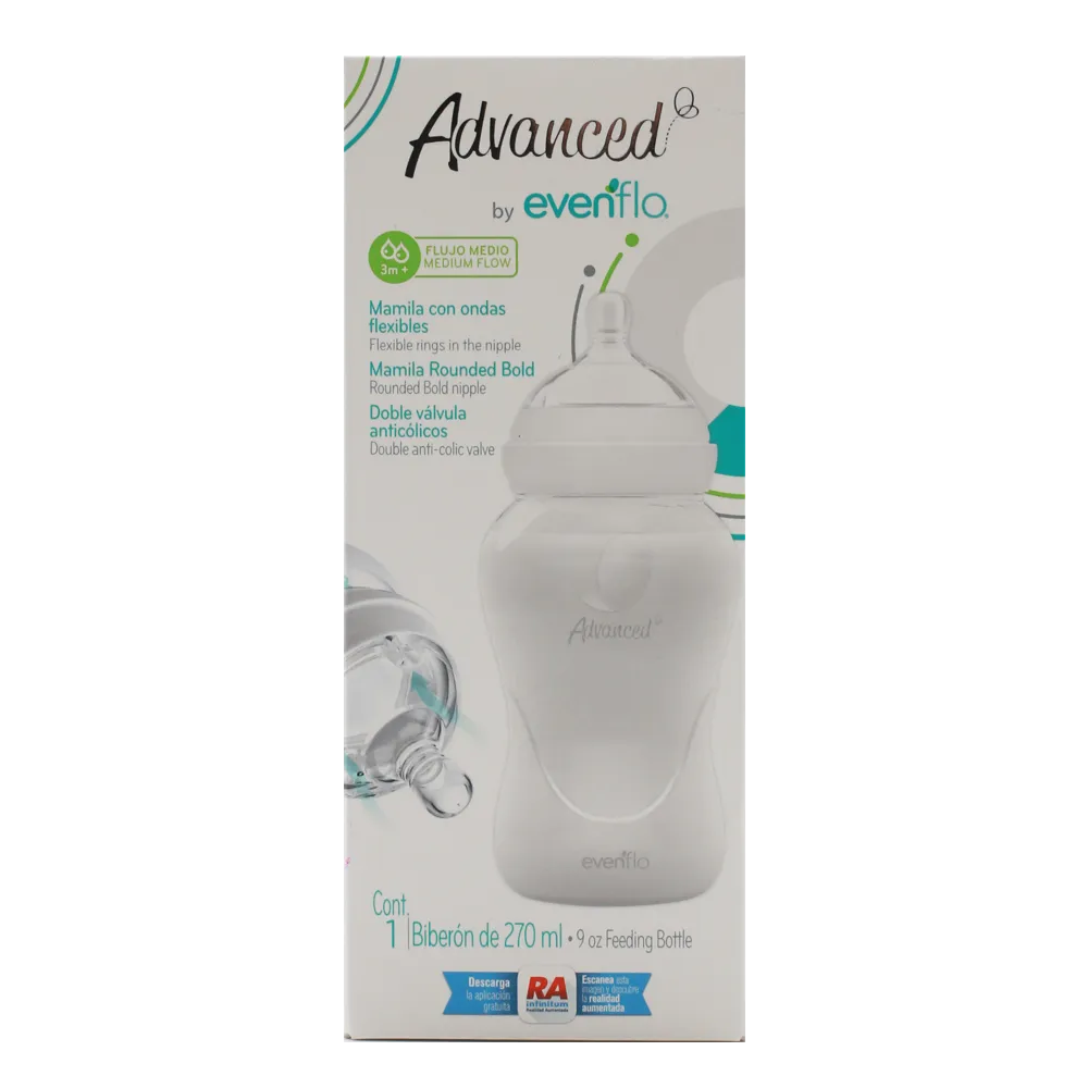 Biberon Rounded Bold Evenflo Advance 270 Ml