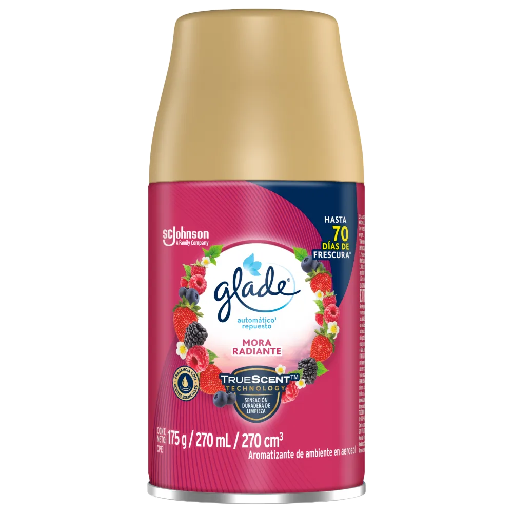 Aromatizante Aerosol Repuesto Automatico Arandanos Y Granada Glade 270 Ml