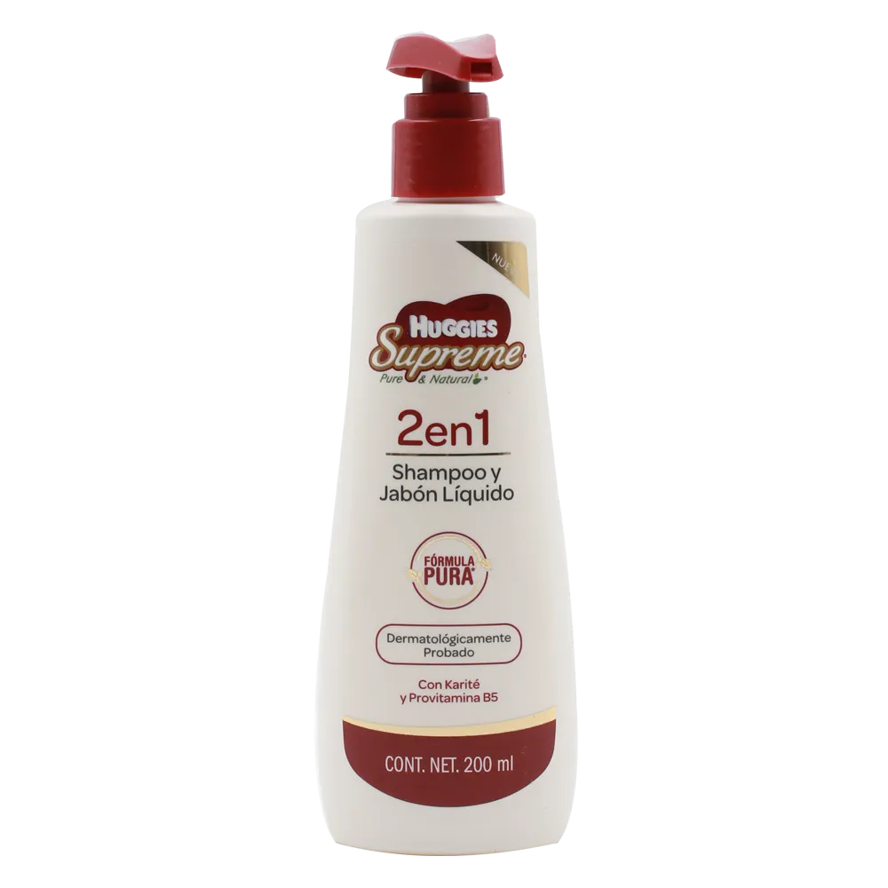 Shampoo Y Jabon 2 En 1 Huggies Supreme 200 Ml
