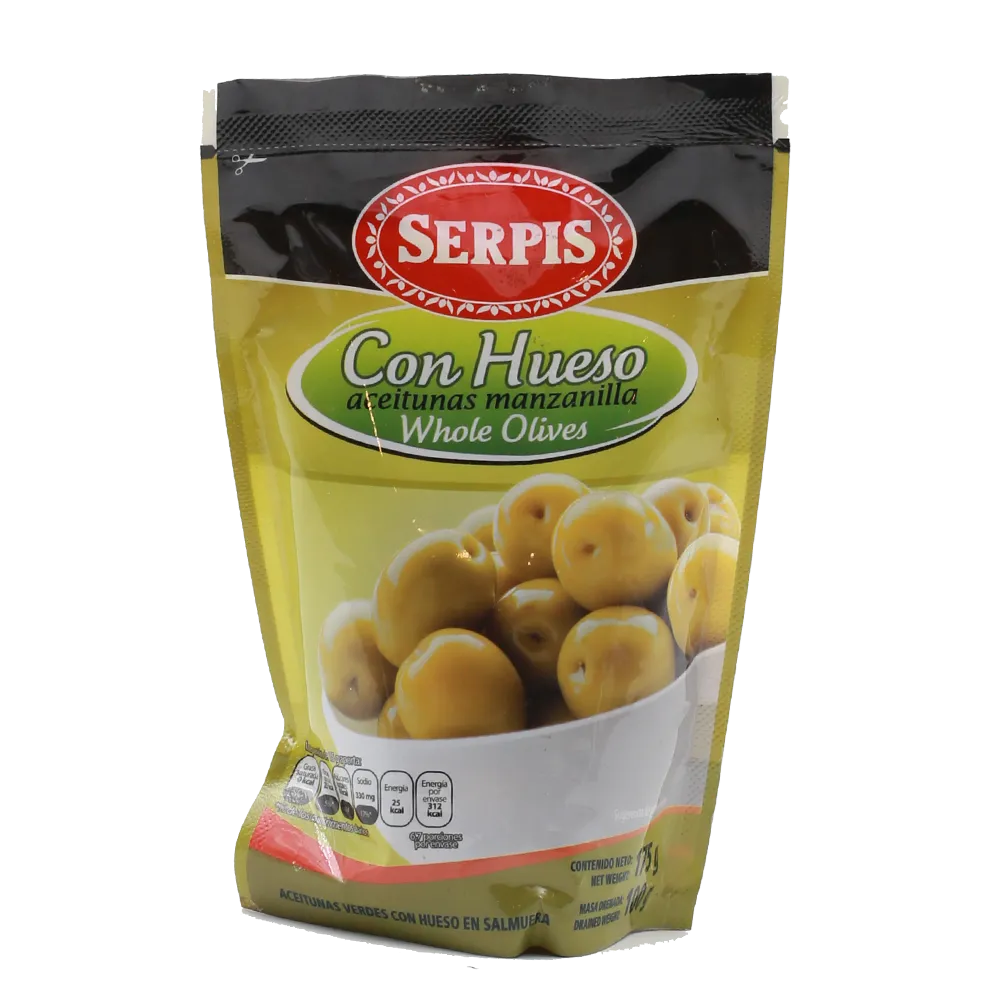 Aceituna Con Hueso Bolsa Serpis 175 Gr