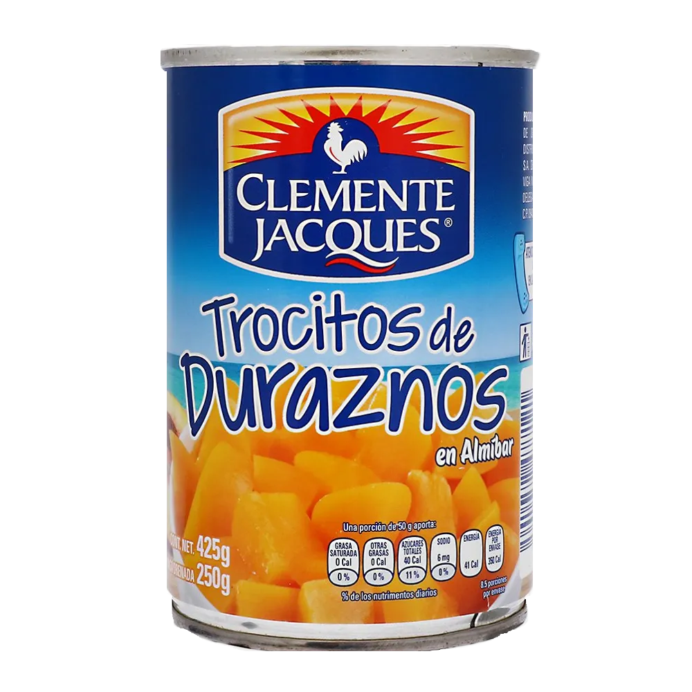 Durazno En Almibar Trocitos Clemente Jaques 425 Gr