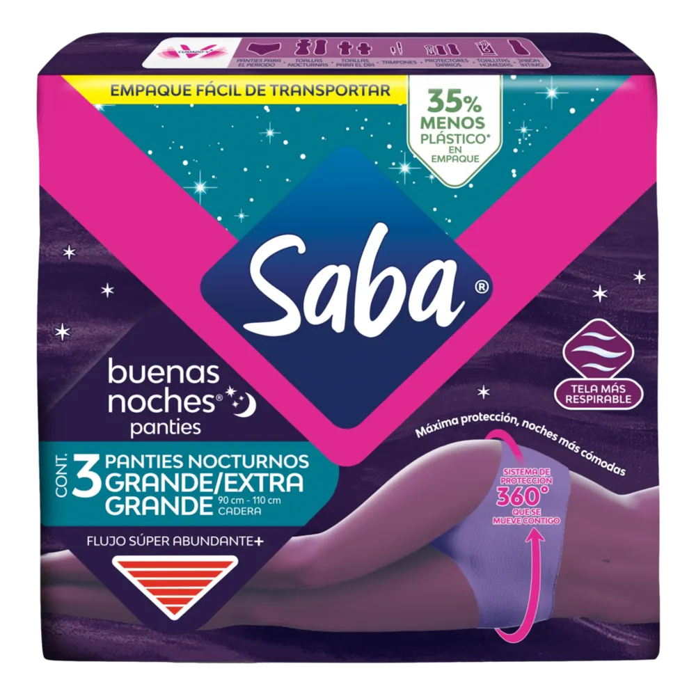 Panties Buenas Noches Grande Saba 3 Pza