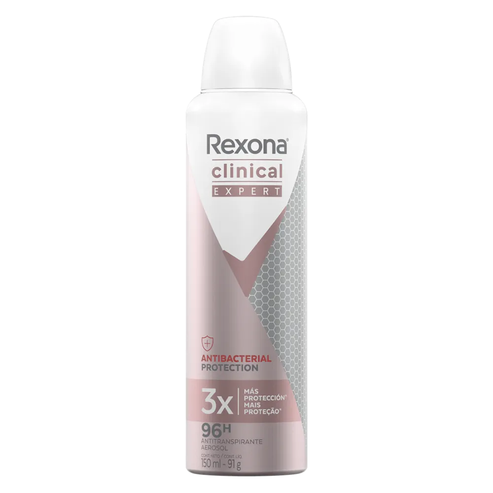 Antitranspirante Clinical Aerosol Antibacterial Rexona 150 Ml