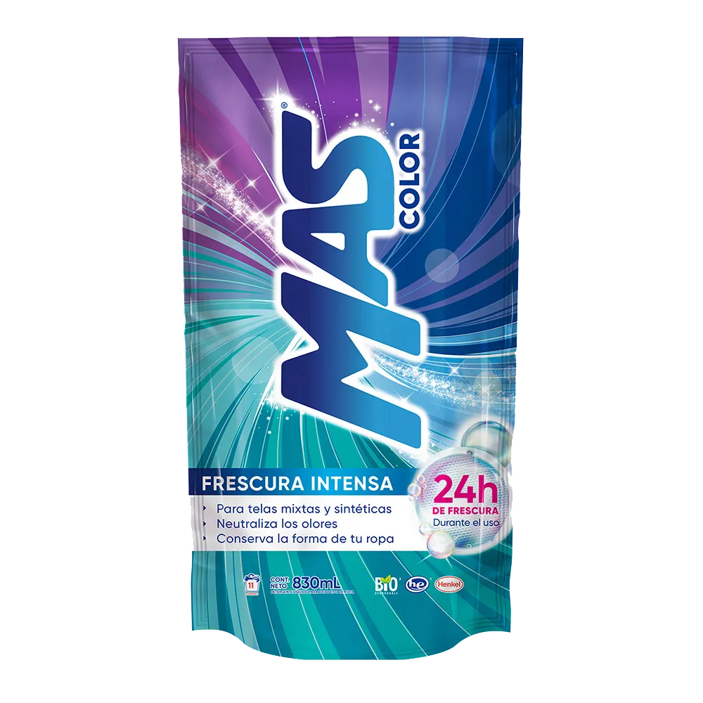 DETERGENTE LIQUIDO CUIDADO Y FRESCURA MAS COLOR 830 MILILI