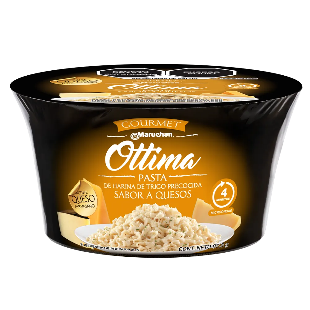 Pasta Precocida Cuatro quesos Gourmet Bowl Ottima 87.5 g