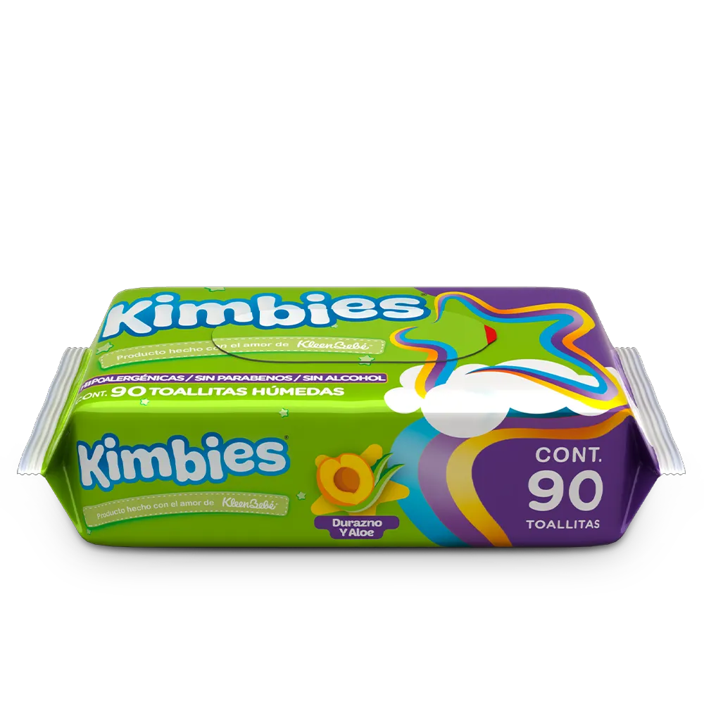 Toallitas Humedas Durazno Aloe Kimbies 90 Pza