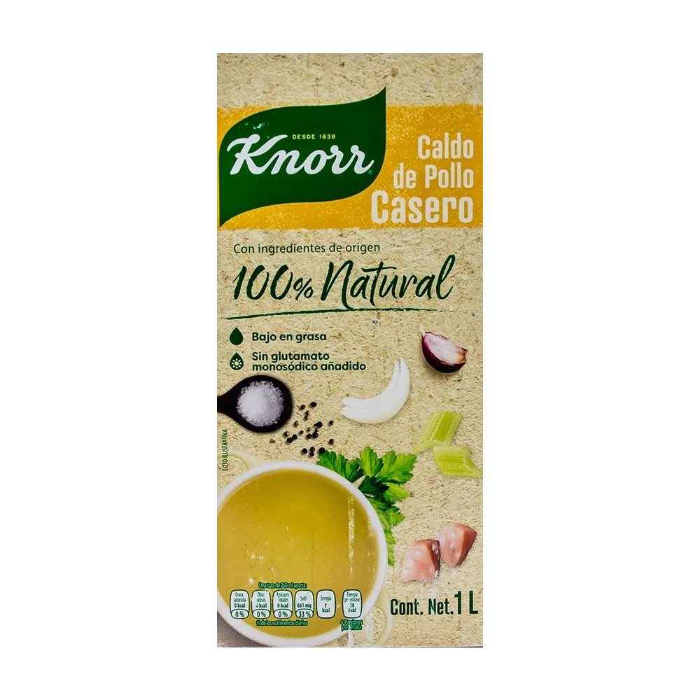 CALDO DE POLLO CASERO KNORR 1 LITRO