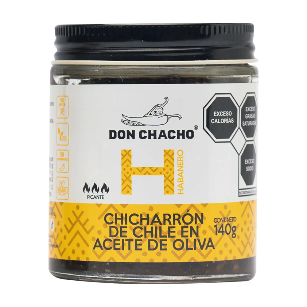 Chicharron De Chile Habanero En Aceite De Oliva Don Chacho 140 g