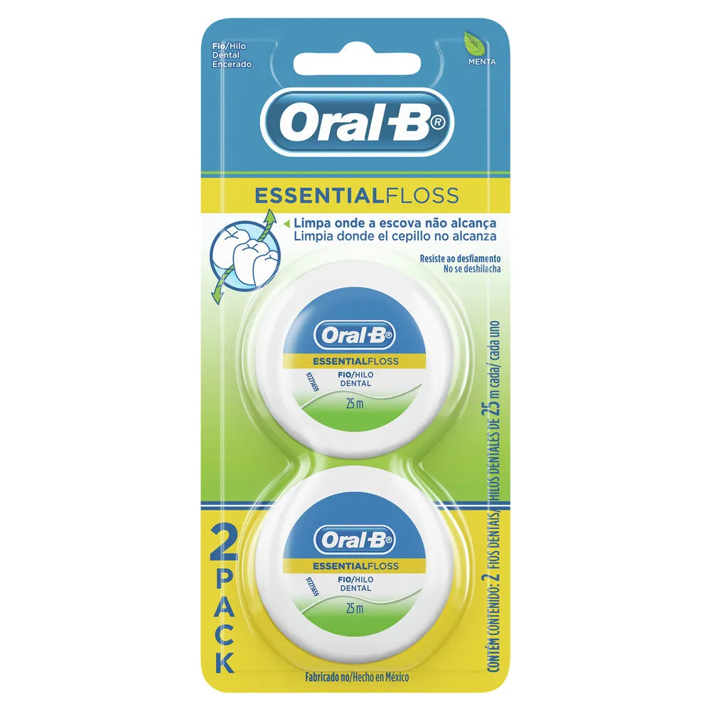Hilo Dental Encerado 2 Pack Menta Oral B 50 m