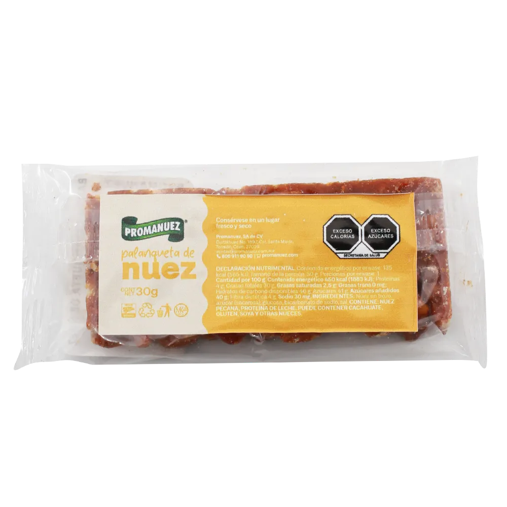 Palanqueta Nuez Promanuez 34 g
