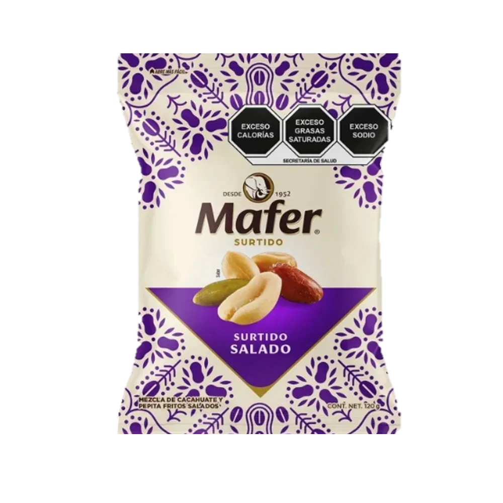 Cacahuates Surtido Salado Mafer 120 g