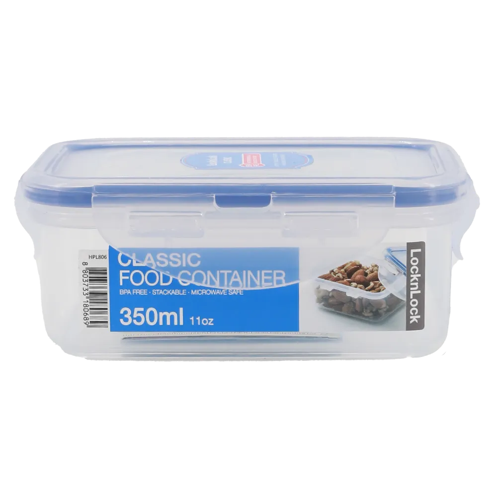 CONTENEDOR PLASTICO LINEA CLASSIC 350 ML CLÁSICO LOCK&LOCK 1 PIEZA