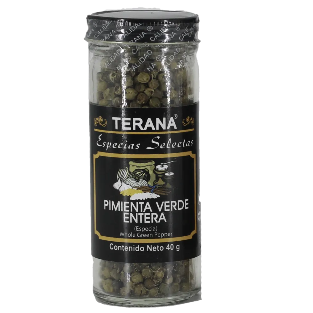 Pimienta Verde Entera Frasco Terana 40 Gr