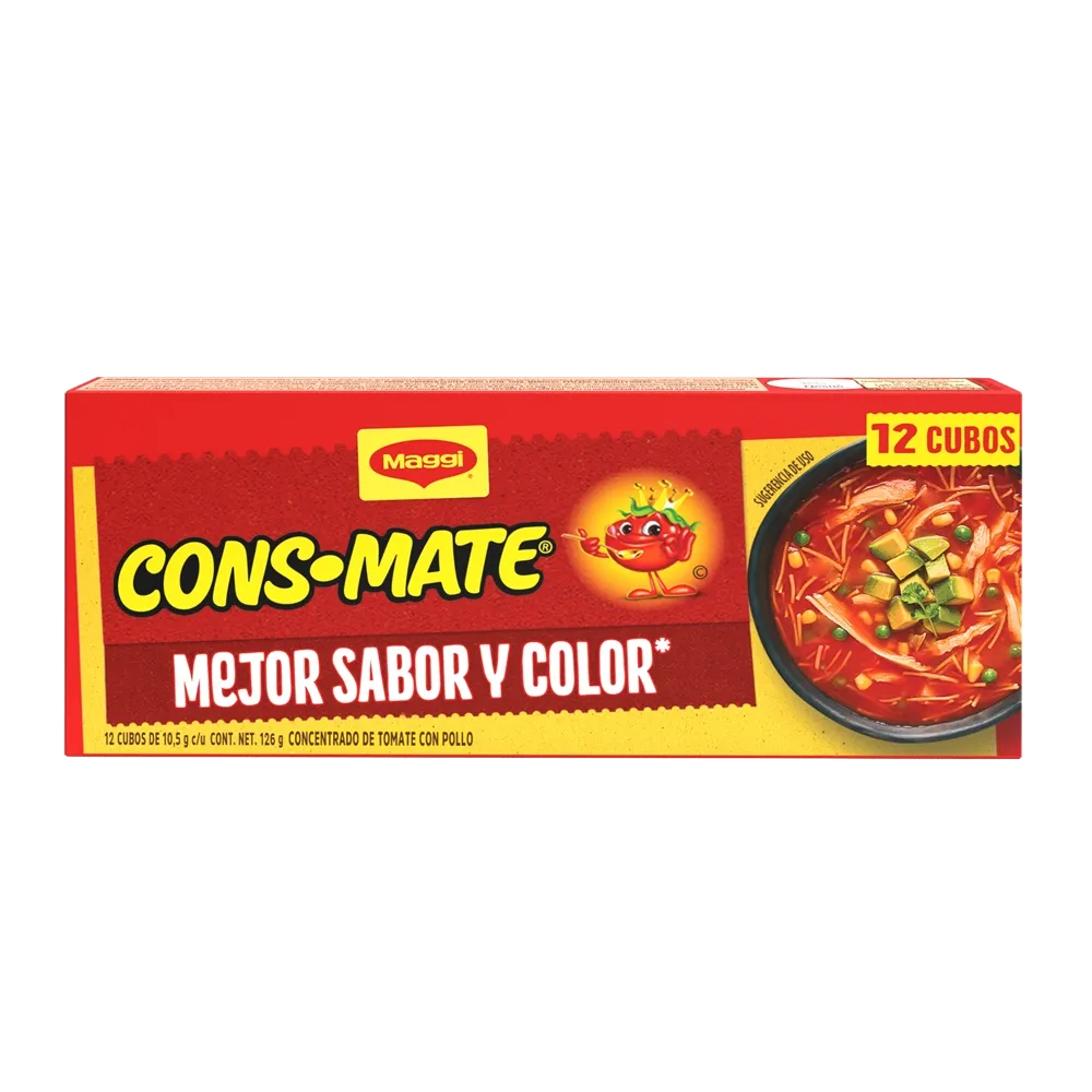 Concentrado De Tomate 12 Cubos Consomate 126 Gr