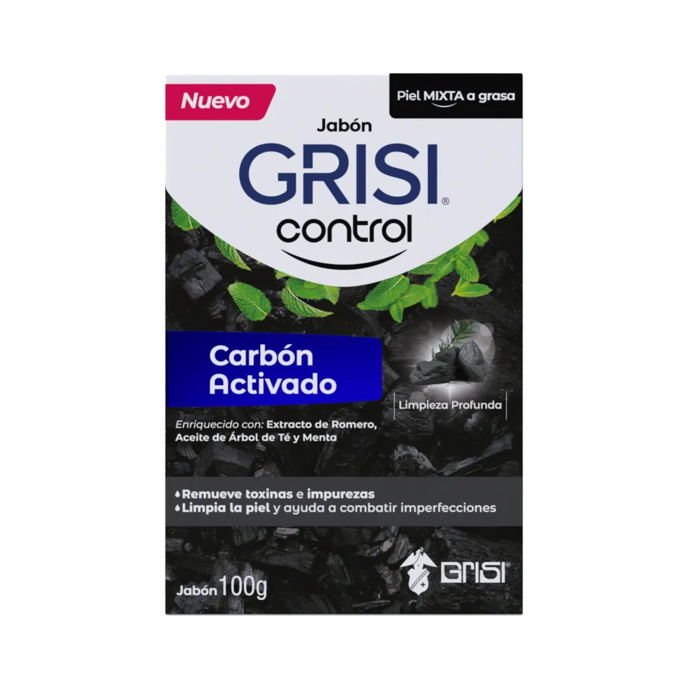Jabon Axel Control Carbon Activado Grisi 100 g