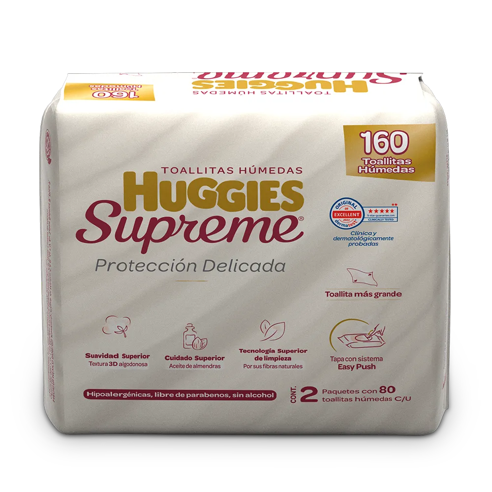 2Pack Toallitas Humedas Huggies Supreme 80 Pza
