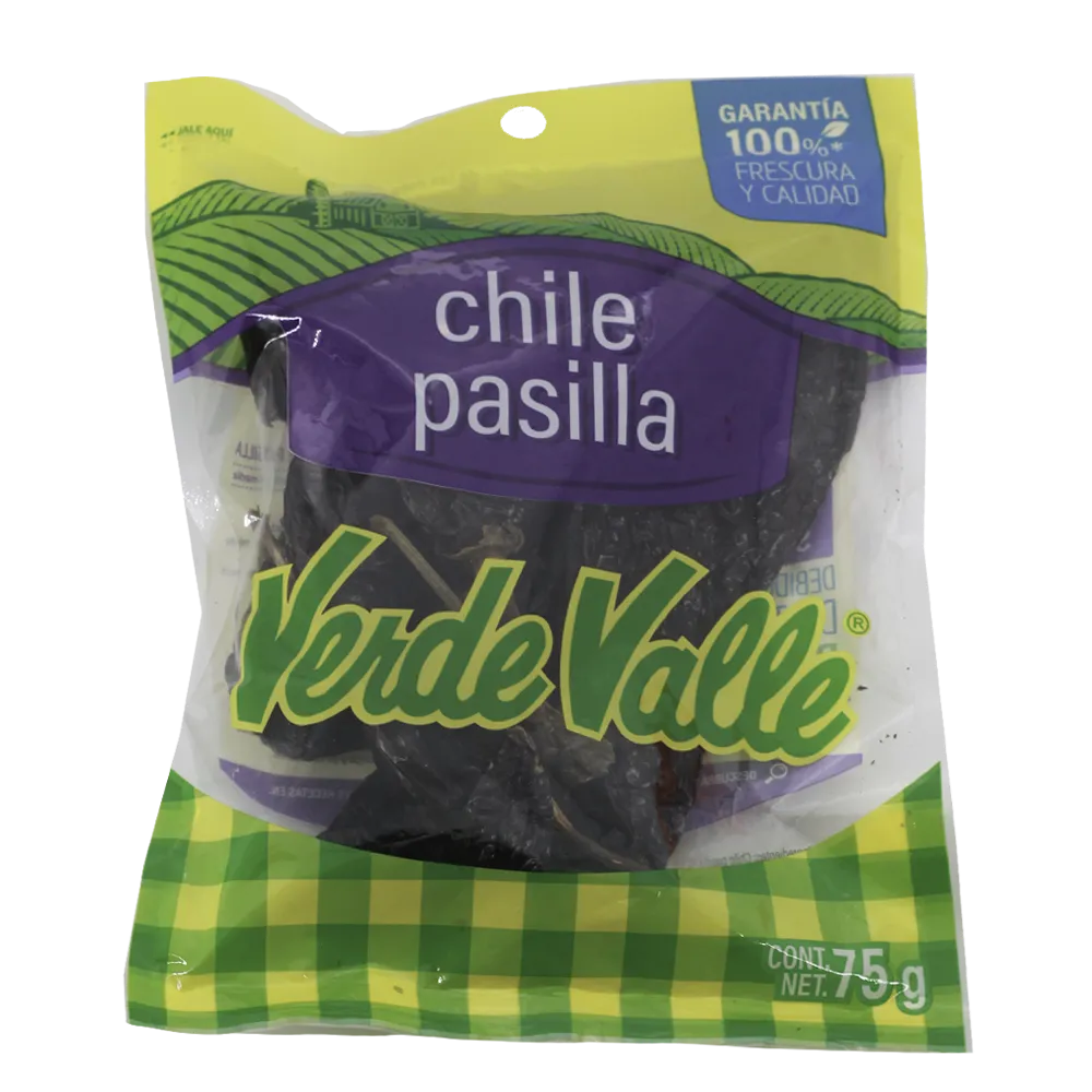 Chile Seco Pasilla Verde Valle 75 Gr