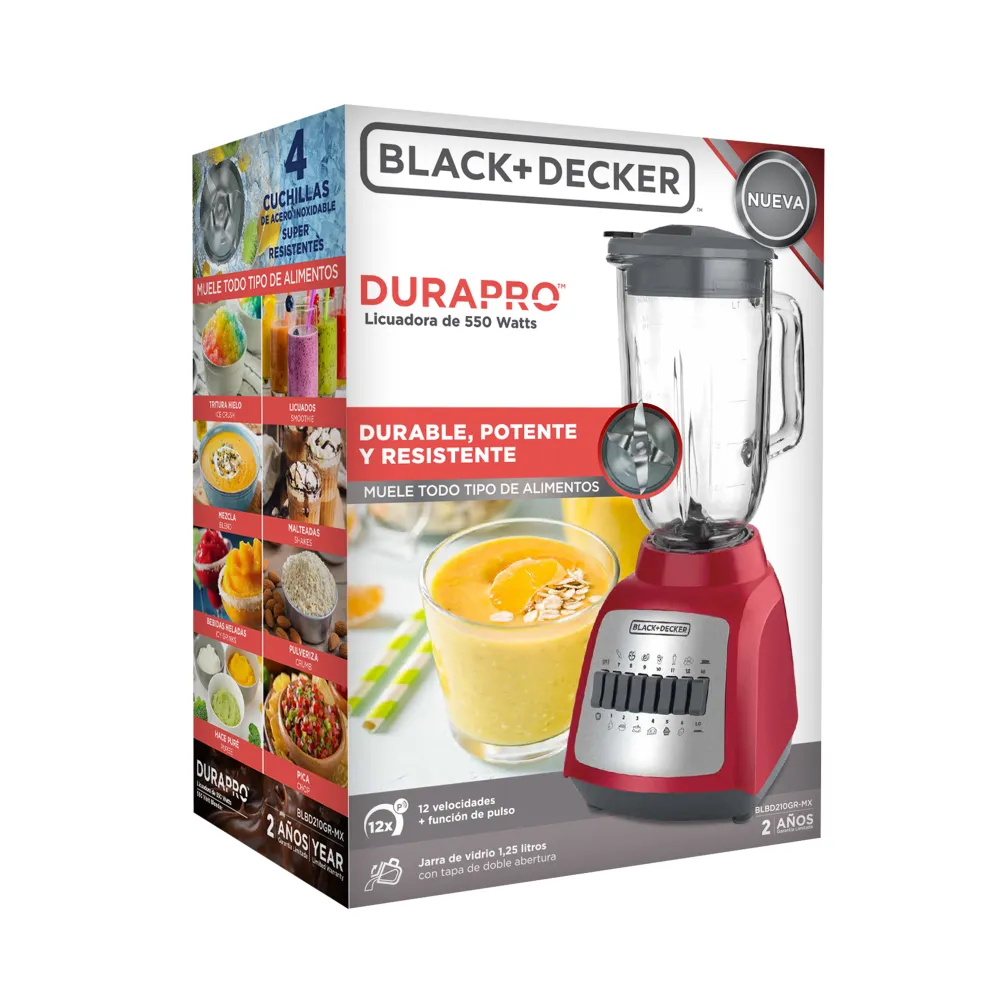 Licuadora Durapro 550 Watts Black + Decker 1 Pz