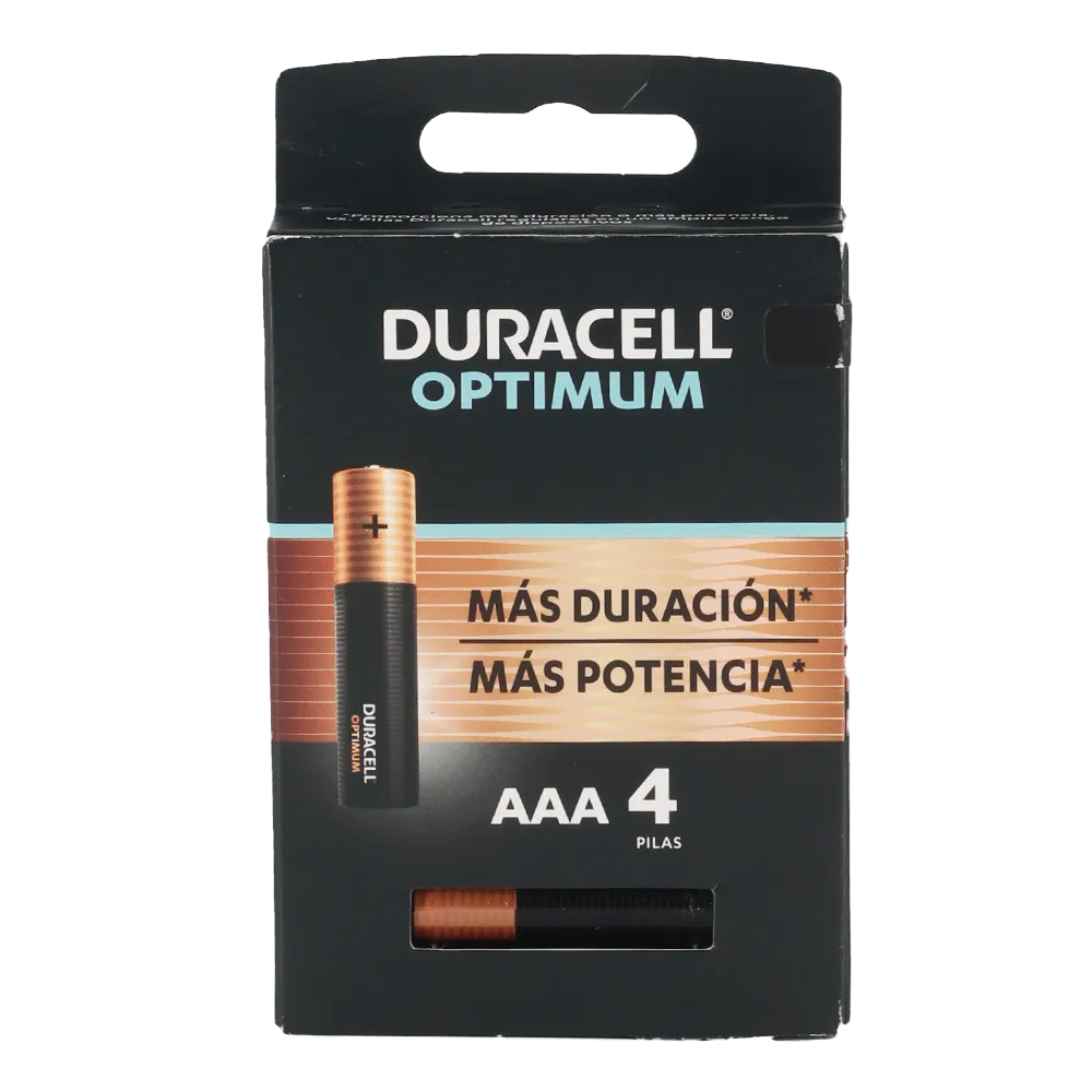 Pila Optimum Aaa Con 4 Pzs Duracell 1 Pz