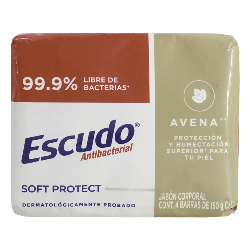 Jabon De Barra 4Pack Soft Protect Avena Escudo 150 g