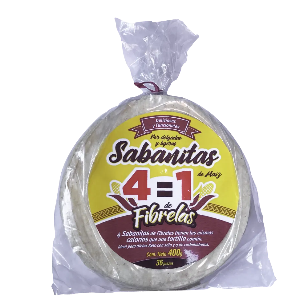 Tortilla De Maiz Sabanita Fibrelas 400 g