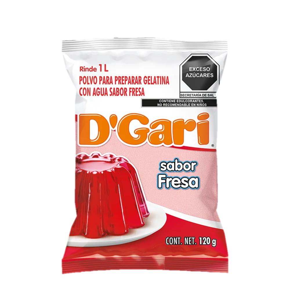 Gelatina Fresa Dgari 120 Gr