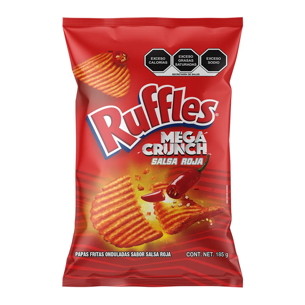 RUFFLES PAPAS MC SALSA ROJA RUFFLES 185 GRAMOS