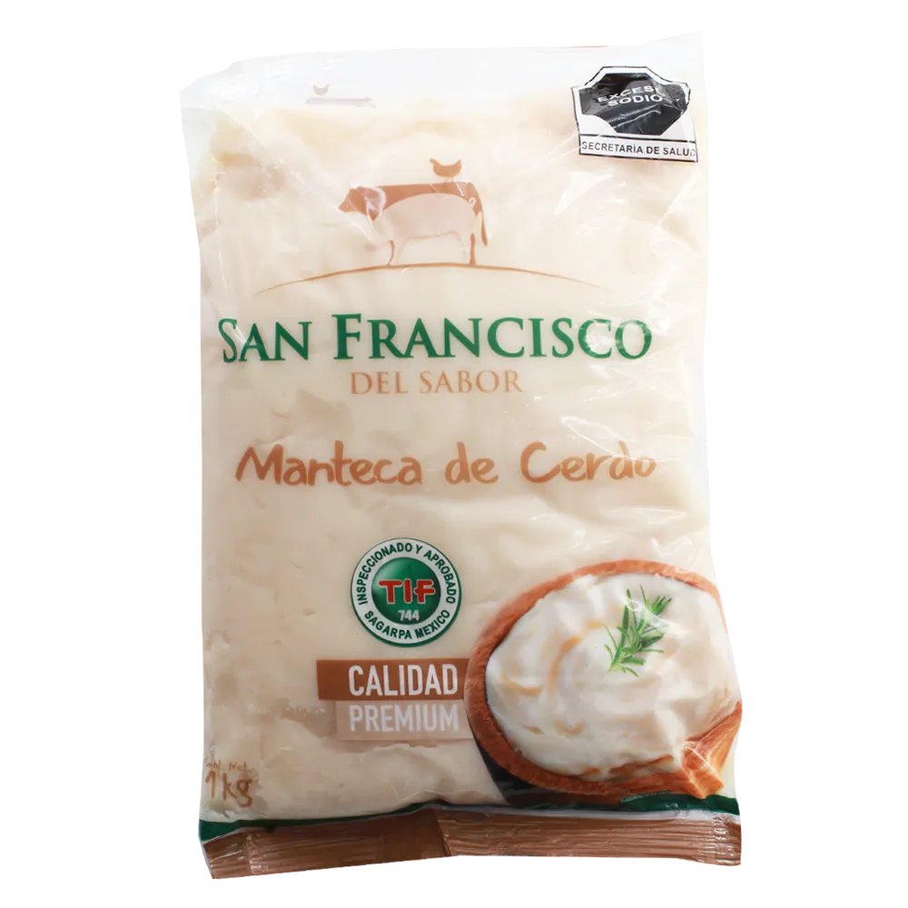 Manteca De Cerdo En Bolsa Sellada San Francisco 1 Kg