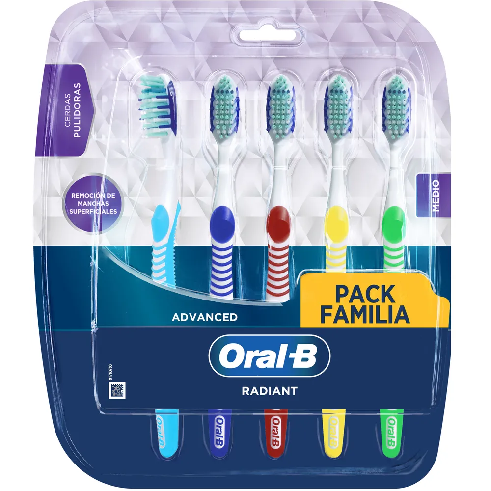 Cepillo Dental 5 Pack FaMla Advanced Oral B 5 Pza