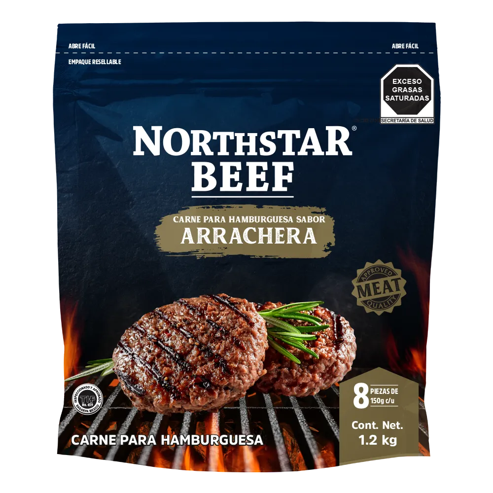 Hamburguesa De Res Arrachera Northstar Beef 1.2 Kg