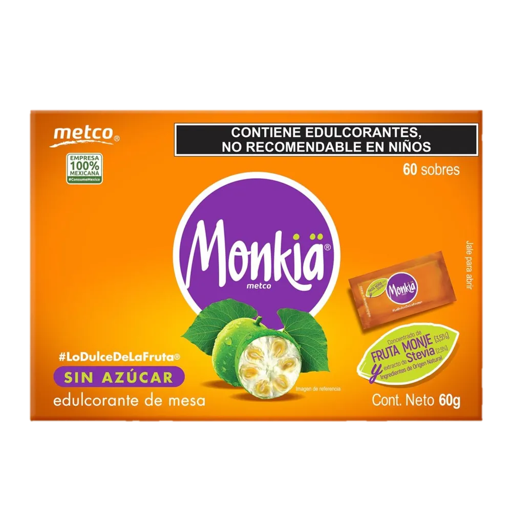 Endulzante De Mesa Con Fruta Del Monje Monkia 60 So