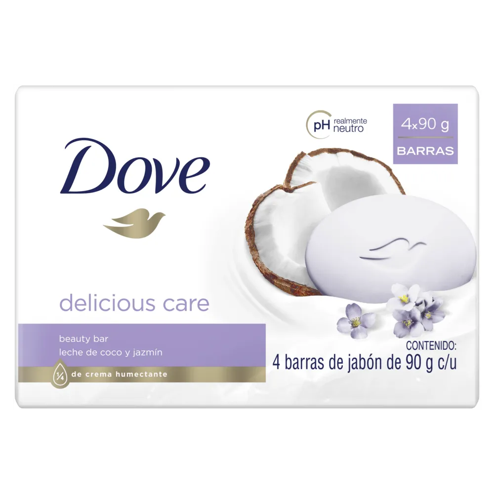 Jabon Barra 4Pack Coco Dove 90 g