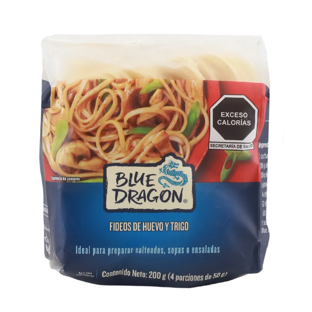 Fideos De Huevo Y Trigo Blue Dragon 200 Gr