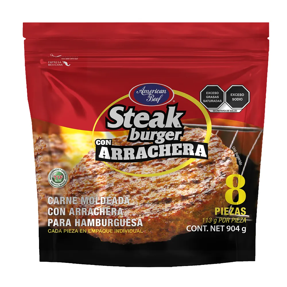 Steak Burger Con Arrachera American Beef 904 g