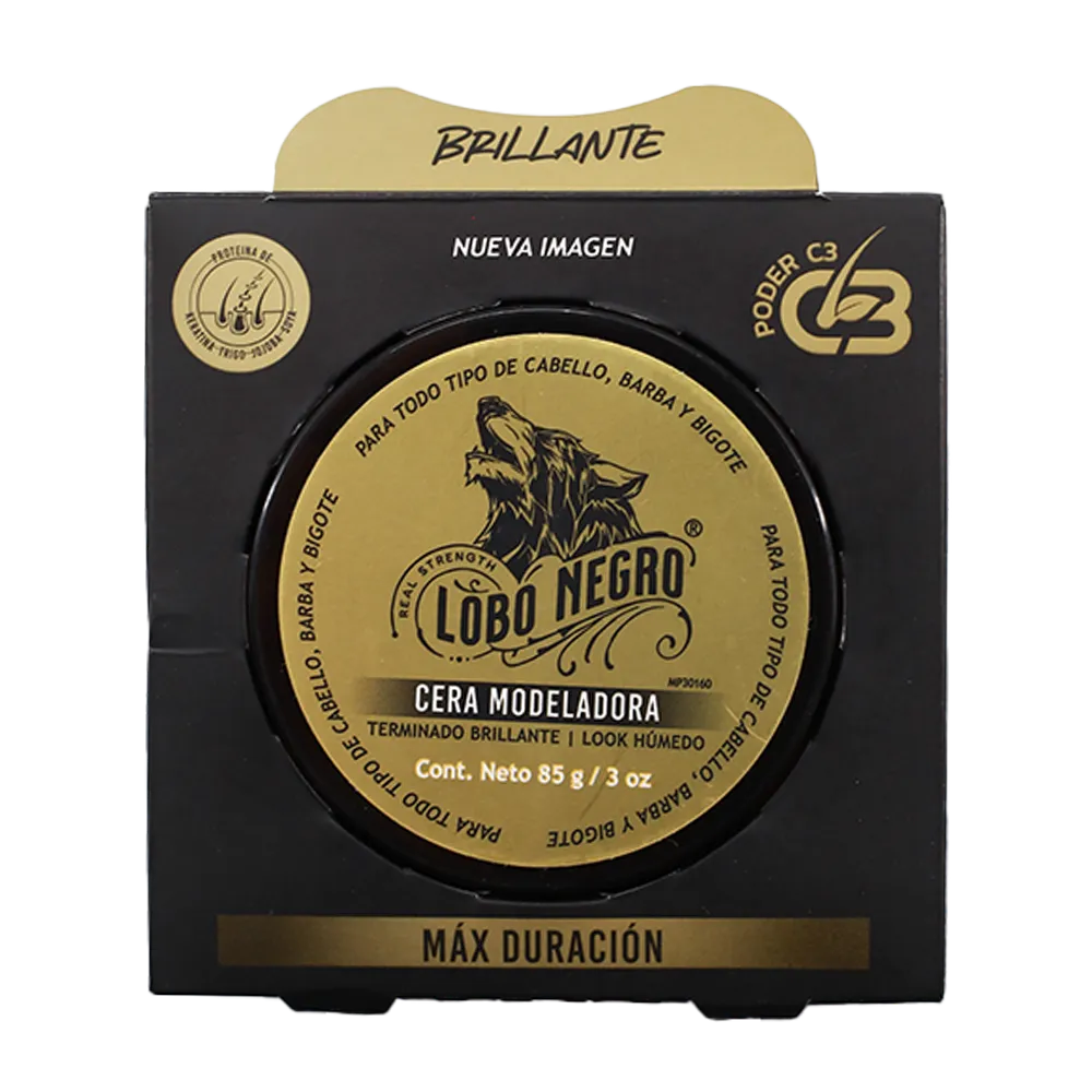 Cera Modeladora Brillante Lobo Negro 85 g