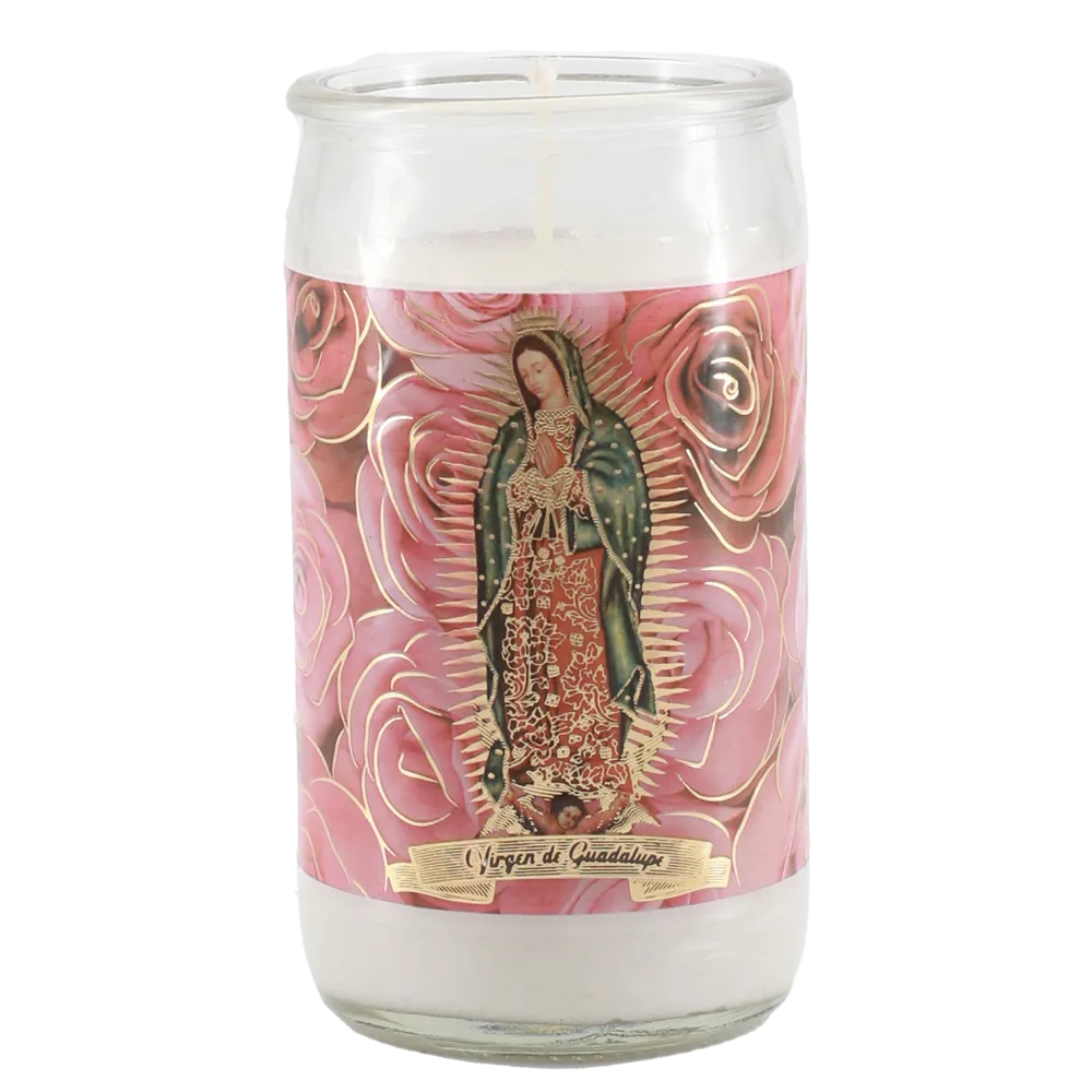 Veladora Cuberito Virgen De Guadalupe Misticas 1 Pza