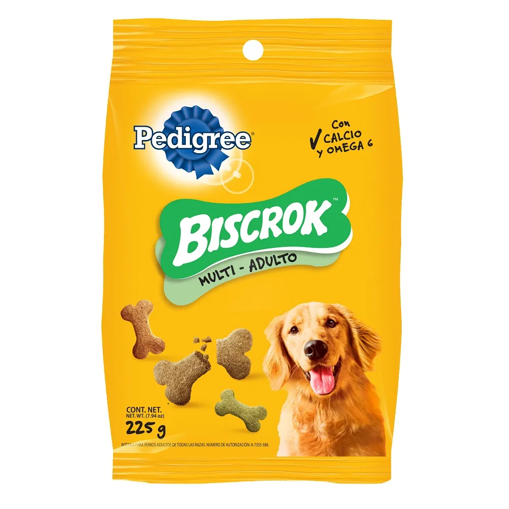 Botana Para Perro Todas Las Razas Biscrok Pedigree 225 g