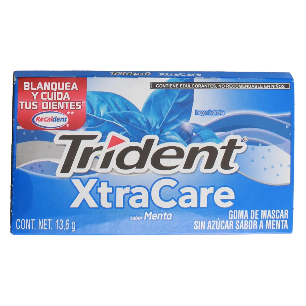 Goma De Mascar Menta 12 Pz Xtracare Trident 13.6 g