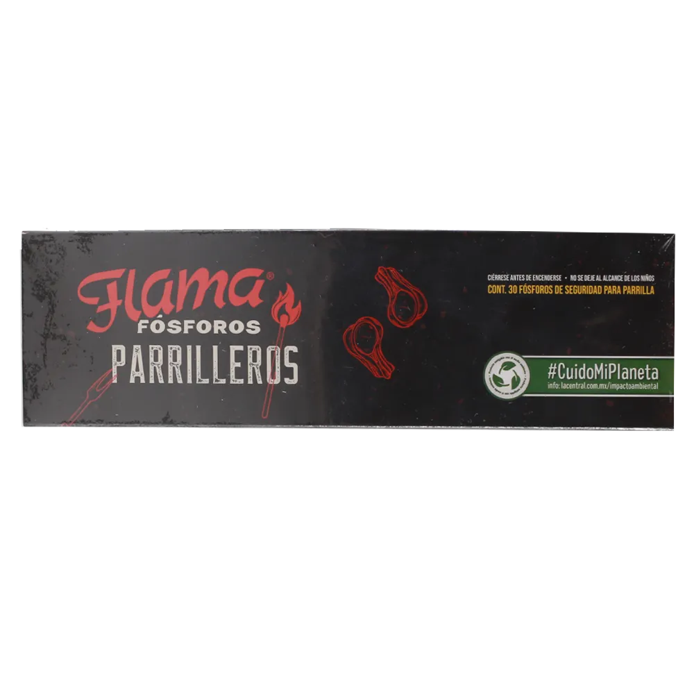 Fosforos Parrilleros 30Pz Flama 1 Caja