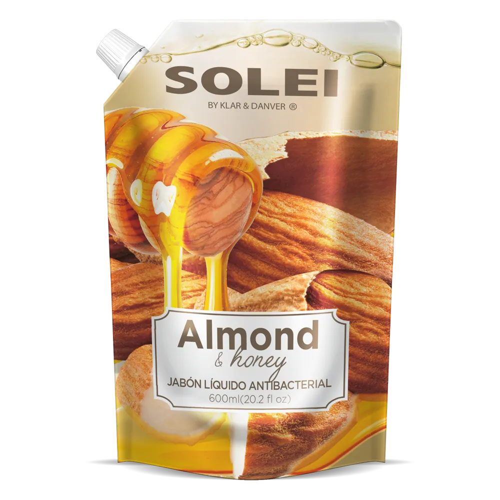 Jabon Liquido Pouch Almond & Honey Solei 600 Ml