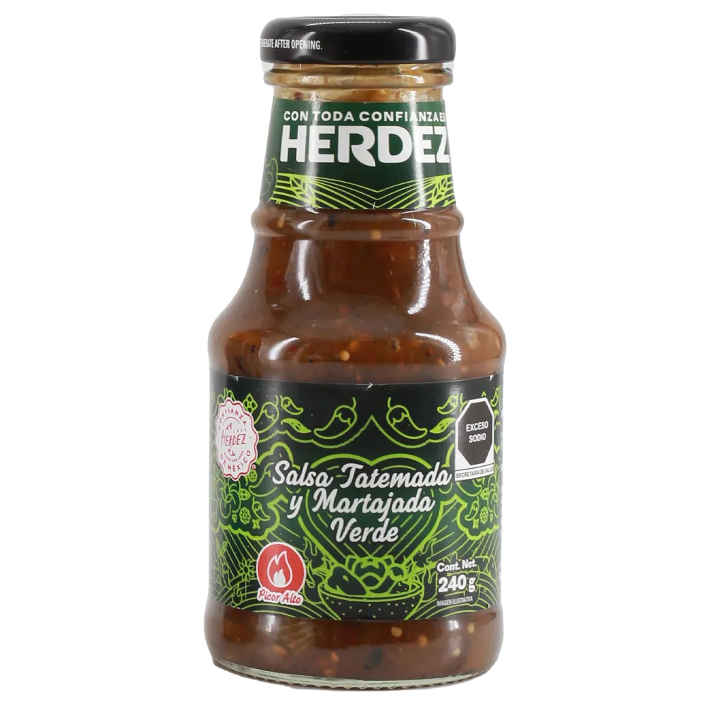 Salsa Tatemada Y Martajada Verde Herdez 240 g