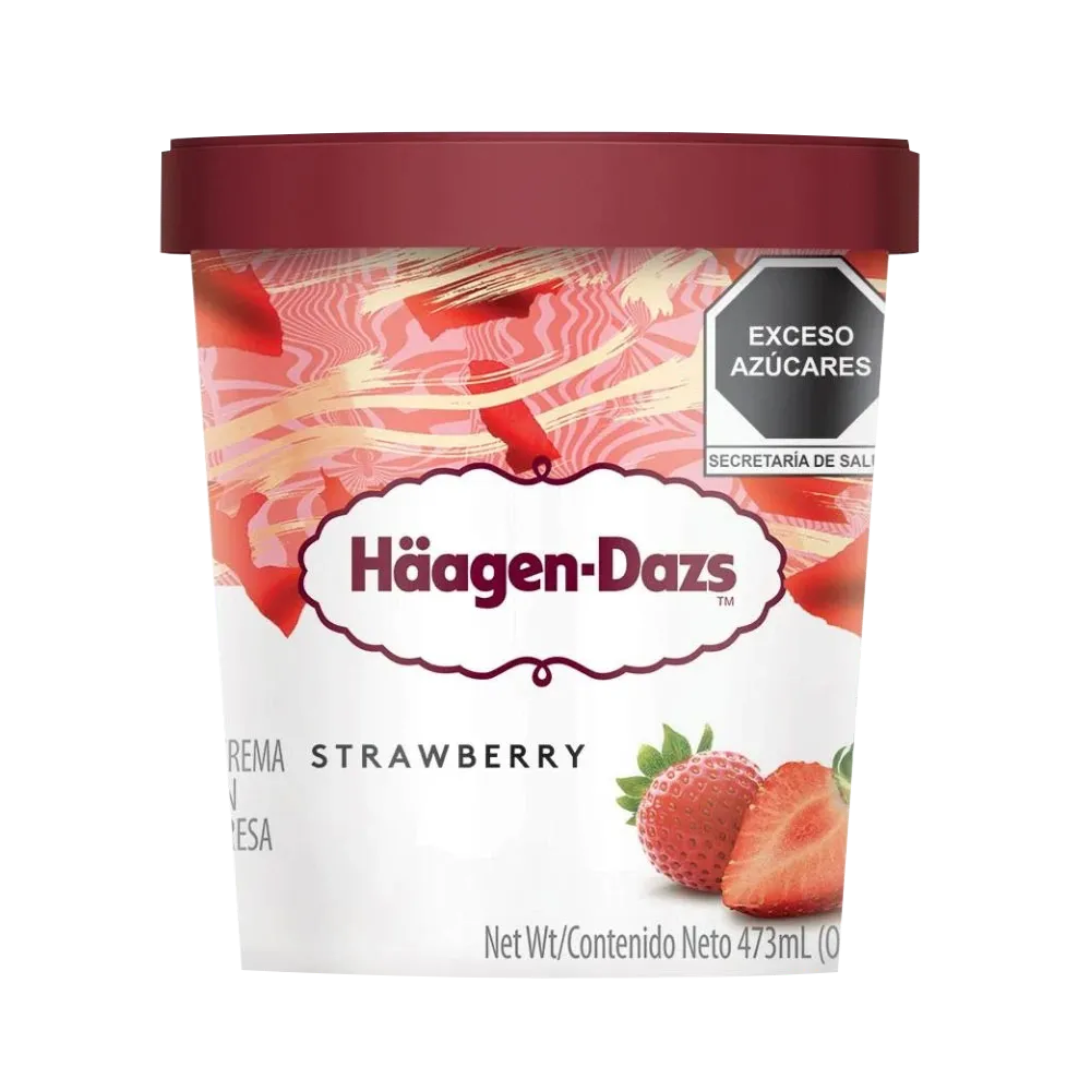 Helado De Fresa Haagen Dazs   473 Ml