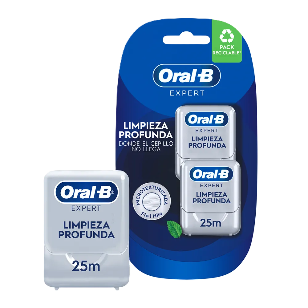 Hilo Dental Expert Limpieza Profunda 2 Pack Oral B 25 M