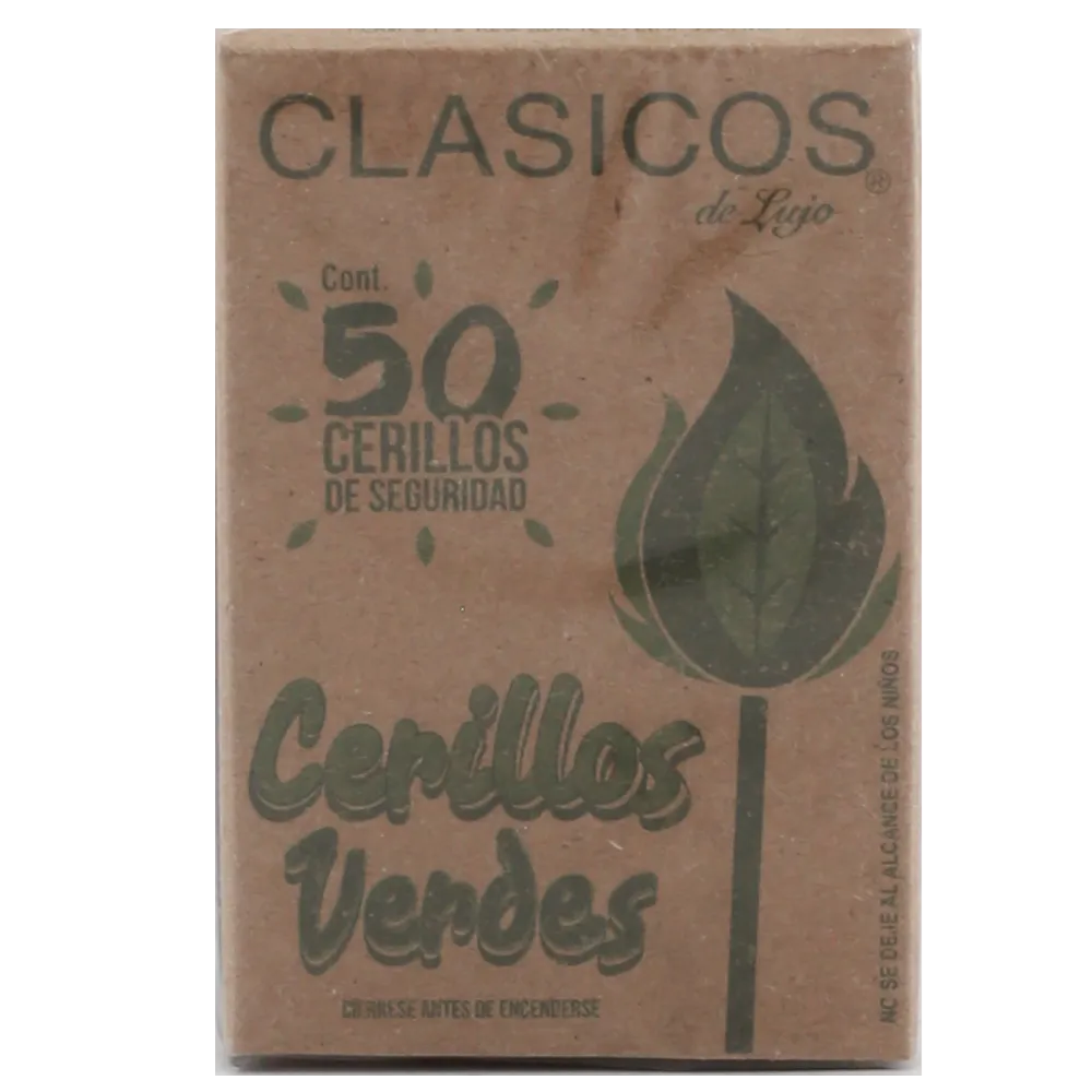 Cerillos Clasicos Verdes Paq De 5 Cajas Con 50Pz C Clasicos 5 Caja