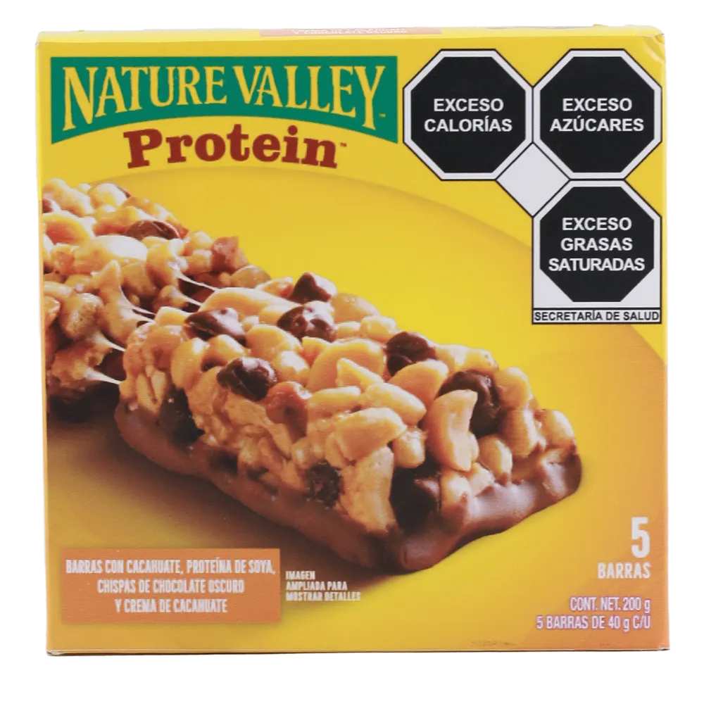 Barras Granola Proteina Y Chocolate Cacahuate Nature Valley 200 g