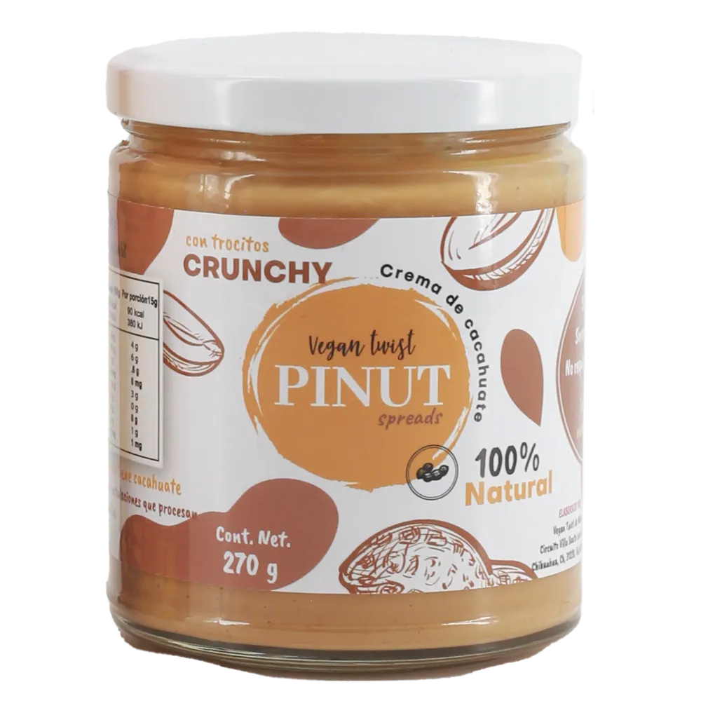 Crema De Cacahuate Crunchy Con Trocitos Pinut 270 g