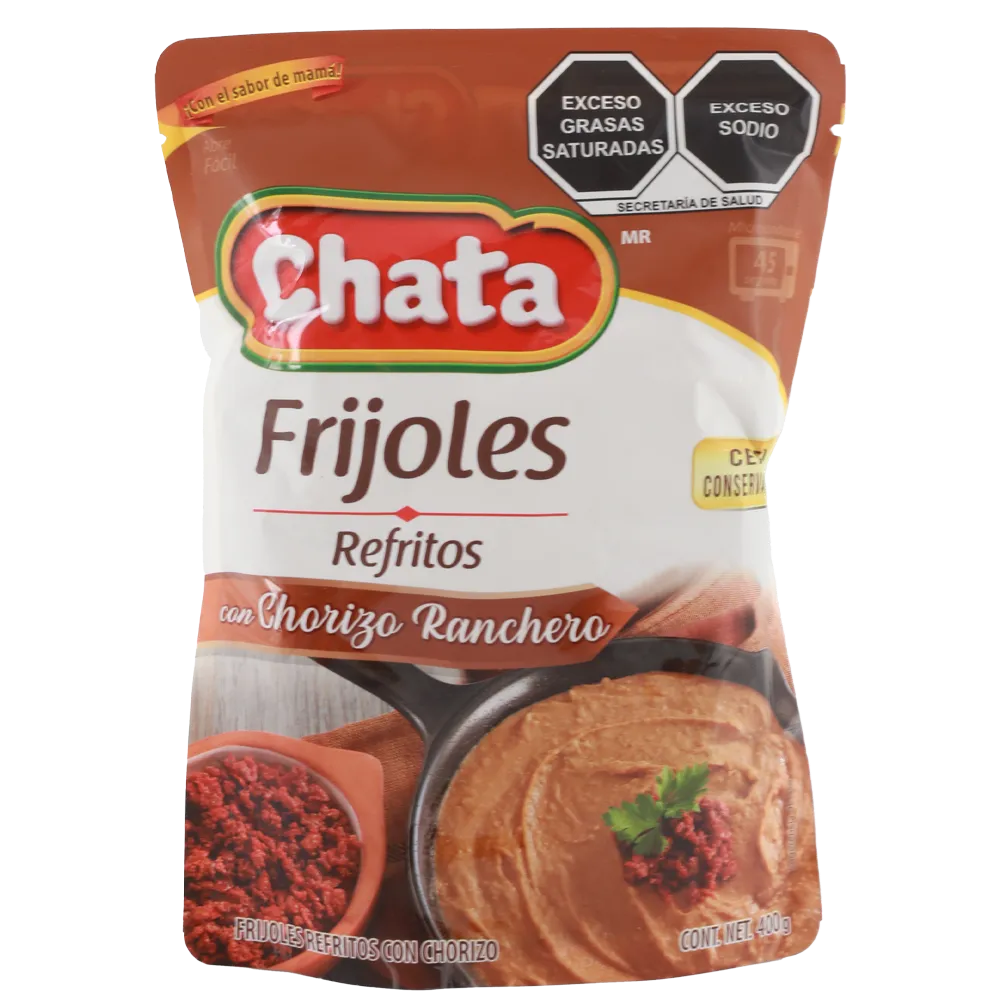 Frijoles Refritos Con Chorizo Ranchero Chata 400 g