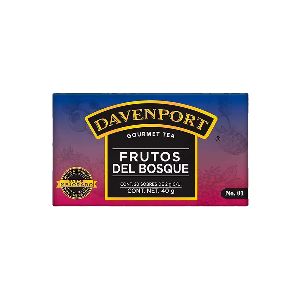 TE DAVENPORT FRUTOS DEL BOSQUE 20 SOBRES DAVENPORT 50 GRAMOS